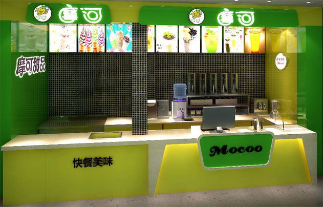 摩可奶茶店门面展示